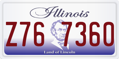 IL license plate Z767360