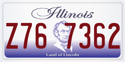 IL license plate Z767362