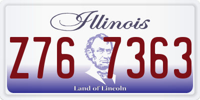 IL license plate Z767363