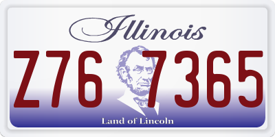 IL license plate Z767365