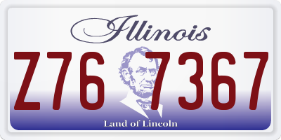 IL license plate Z767367