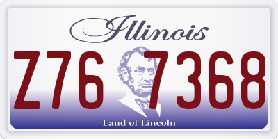 IL license plate Z767368