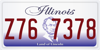 IL license plate Z767378