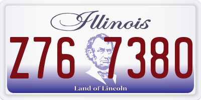 IL license plate Z767380