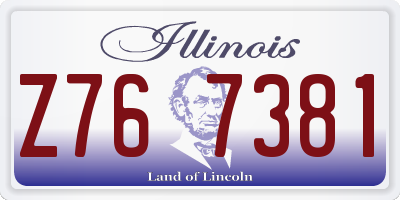 IL license plate Z767381