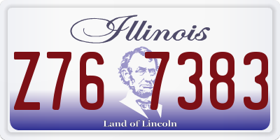 IL license plate Z767383