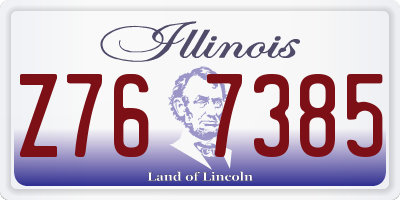 IL license plate Z767385