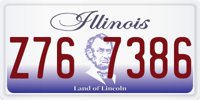 IL license plate Z767386