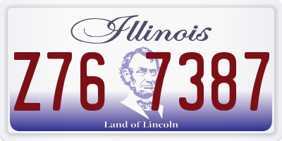 IL license plate Z767387