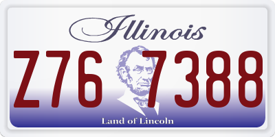 IL license plate Z767388