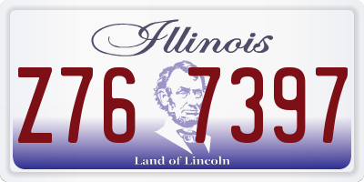 IL license plate Z767397