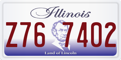 IL license plate Z767402