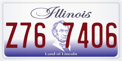 IL license plate Z767406