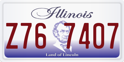 IL license plate Z767407