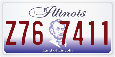 IL license plate Z767411
