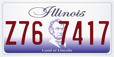 IL license plate Z767417
