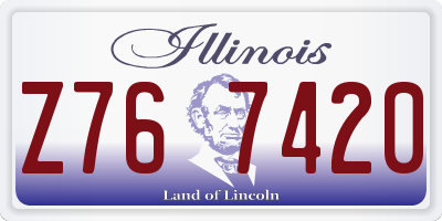 IL license plate Z767420