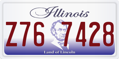 IL license plate Z767428