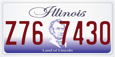IL license plate Z767430