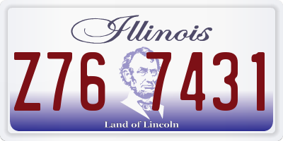 IL license plate Z767431