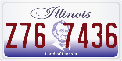 IL license plate Z767436