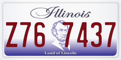 IL license plate Z767437