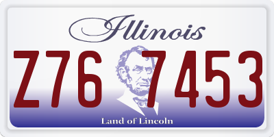IL license plate Z767453