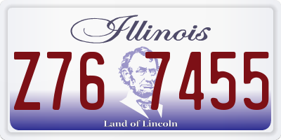 IL license plate Z767455