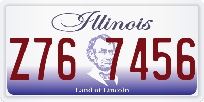 IL license plate Z767456