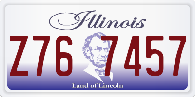 IL license plate Z767457