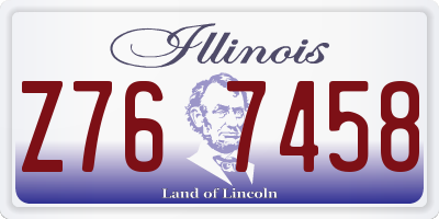 IL license plate Z767458