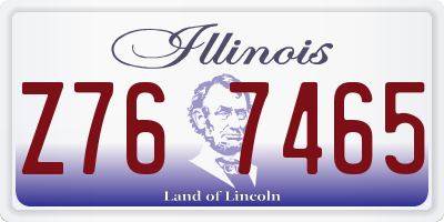 IL license plate Z767465