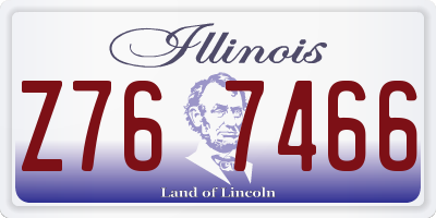IL license plate Z767466