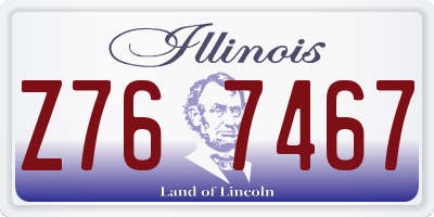 IL license plate Z767467