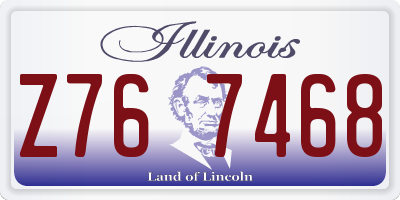 IL license plate Z767468
