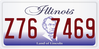 IL license plate Z767469