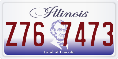 IL license plate Z767473