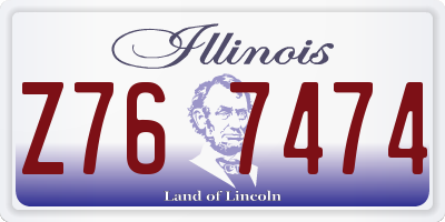 IL license plate Z767474