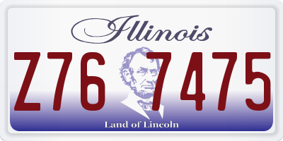 IL license plate Z767475