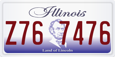 IL license plate Z767476