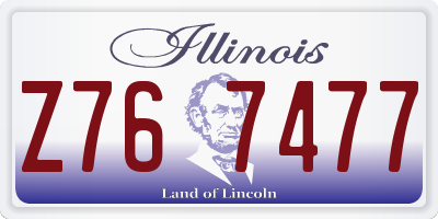 IL license plate Z767477