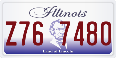 IL license plate Z767480