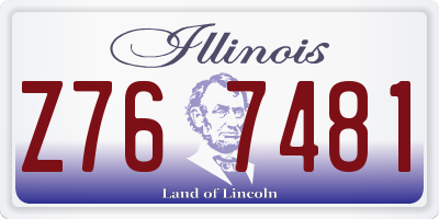 IL license plate Z767481