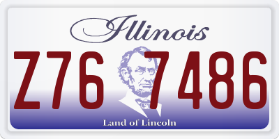 IL license plate Z767486