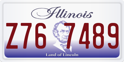 IL license plate Z767489