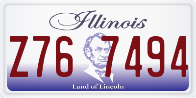 IL license plate Z767494