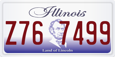 IL license plate Z767499