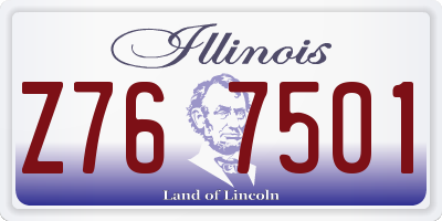 IL license plate Z767501