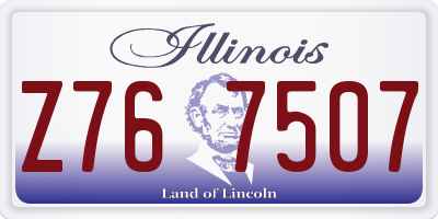IL license plate Z767507