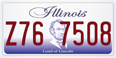 IL license plate Z767508